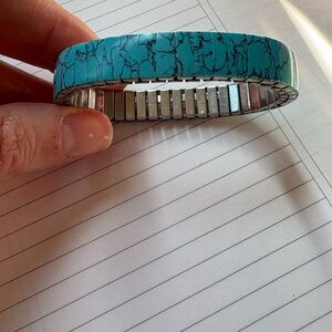 Turquoise Pattern Stretch Band Bracelet